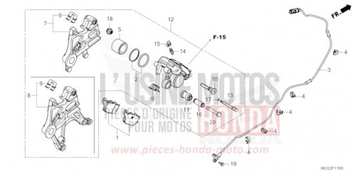 ETRIER DE FREIN ARRIERE CRF1100A4N de 2022